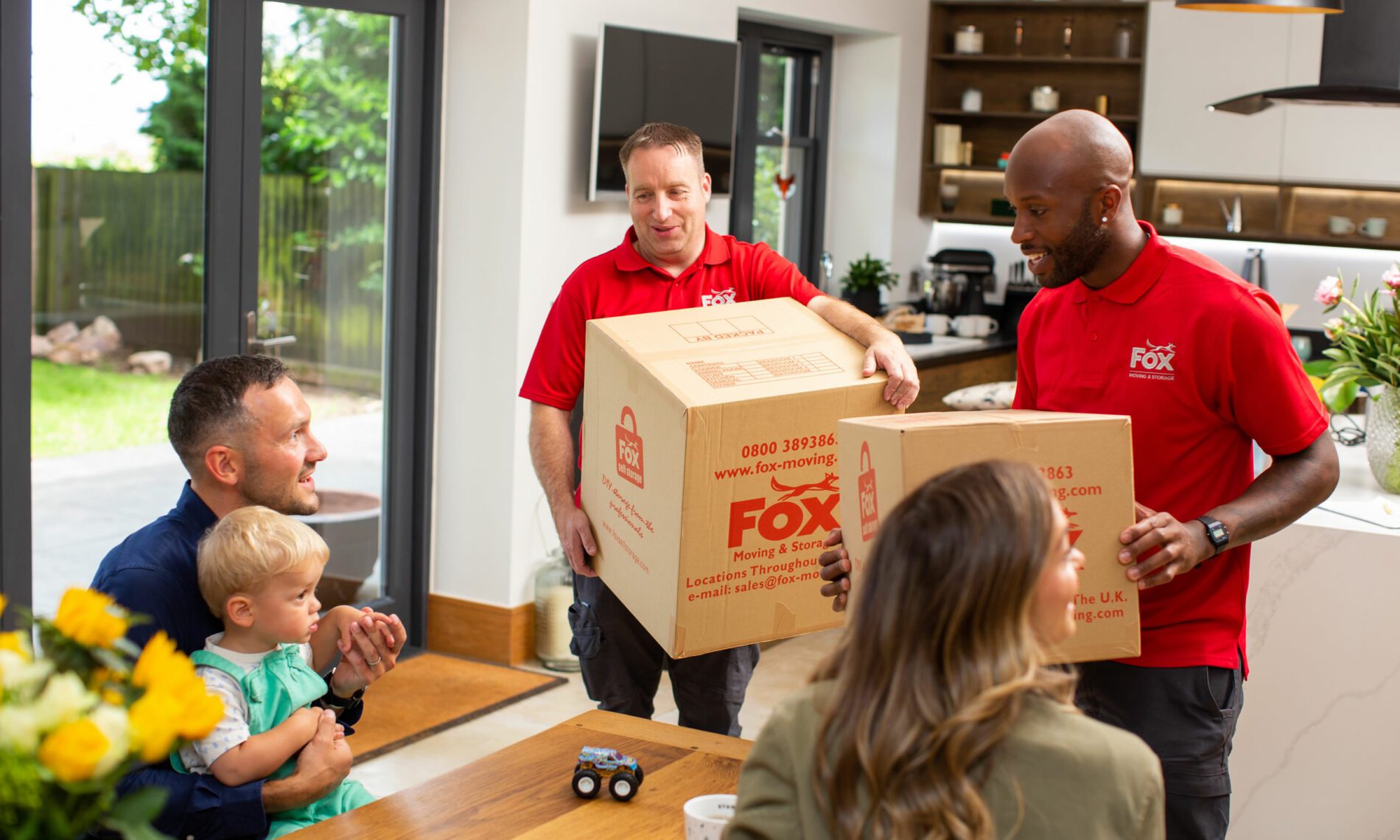 fox removals experts moving boxes for customers
