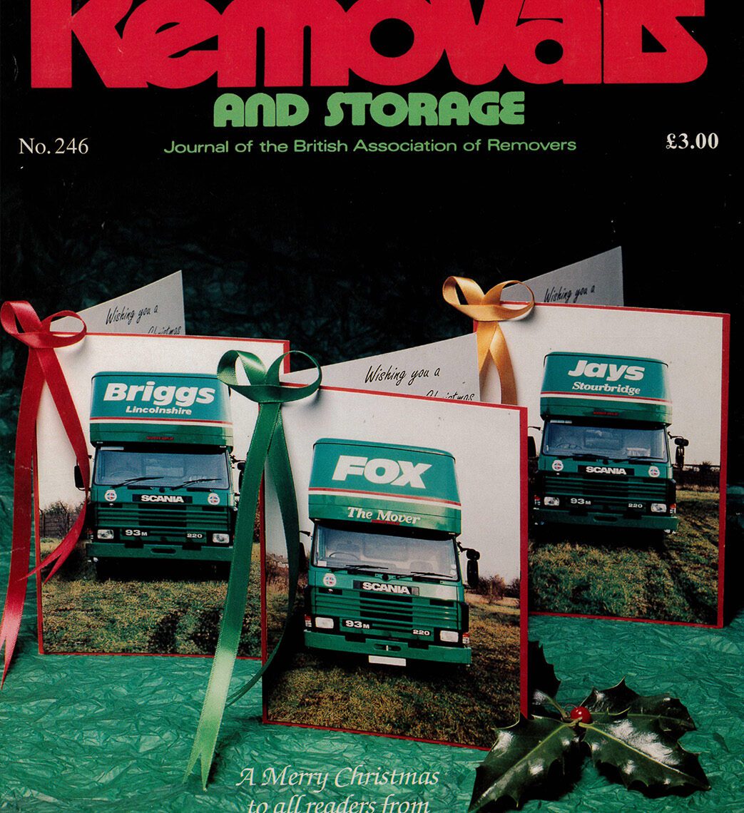 a removals and storage magazine from december 1994 featuring fox the mover on the front cover