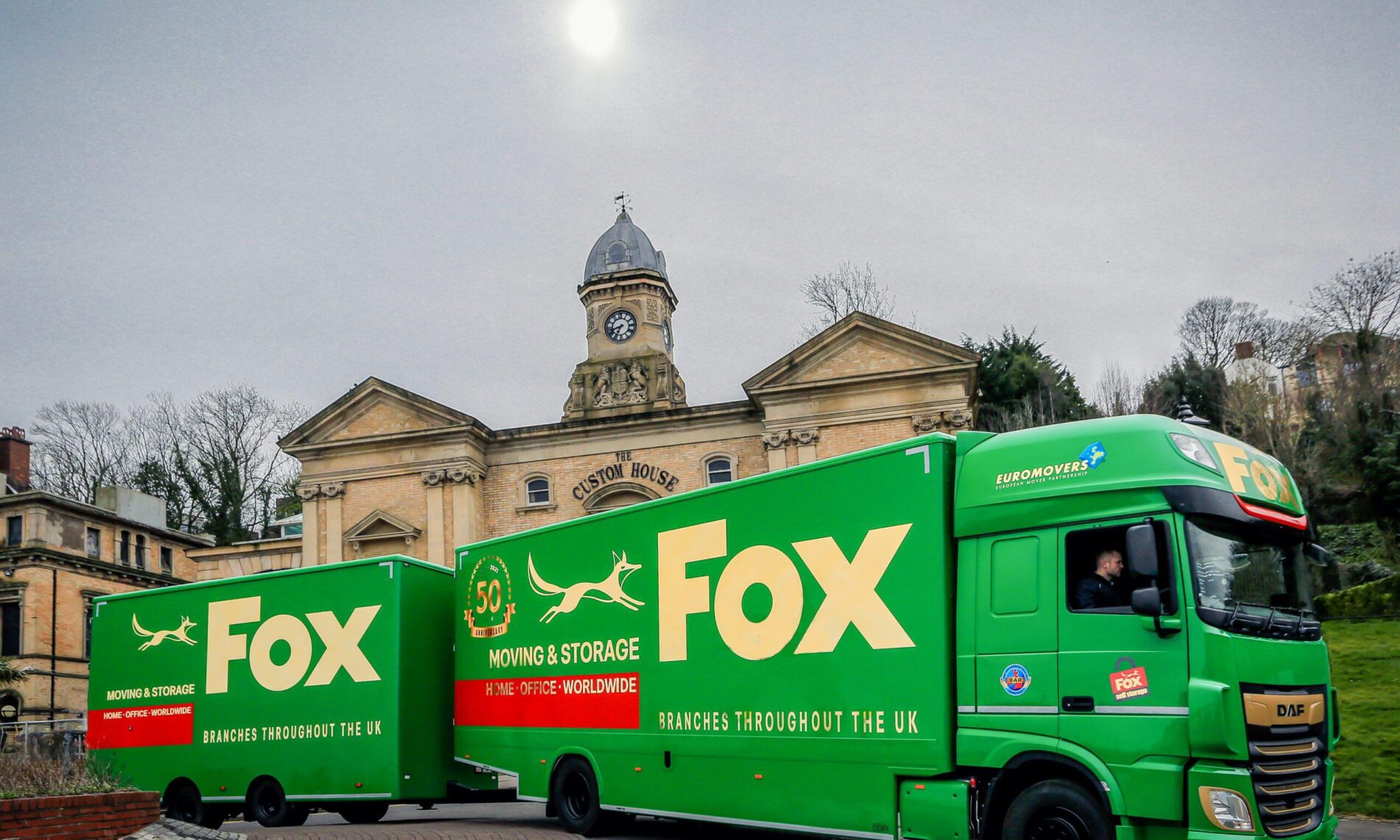 fox moving and storage 50th anniversary van