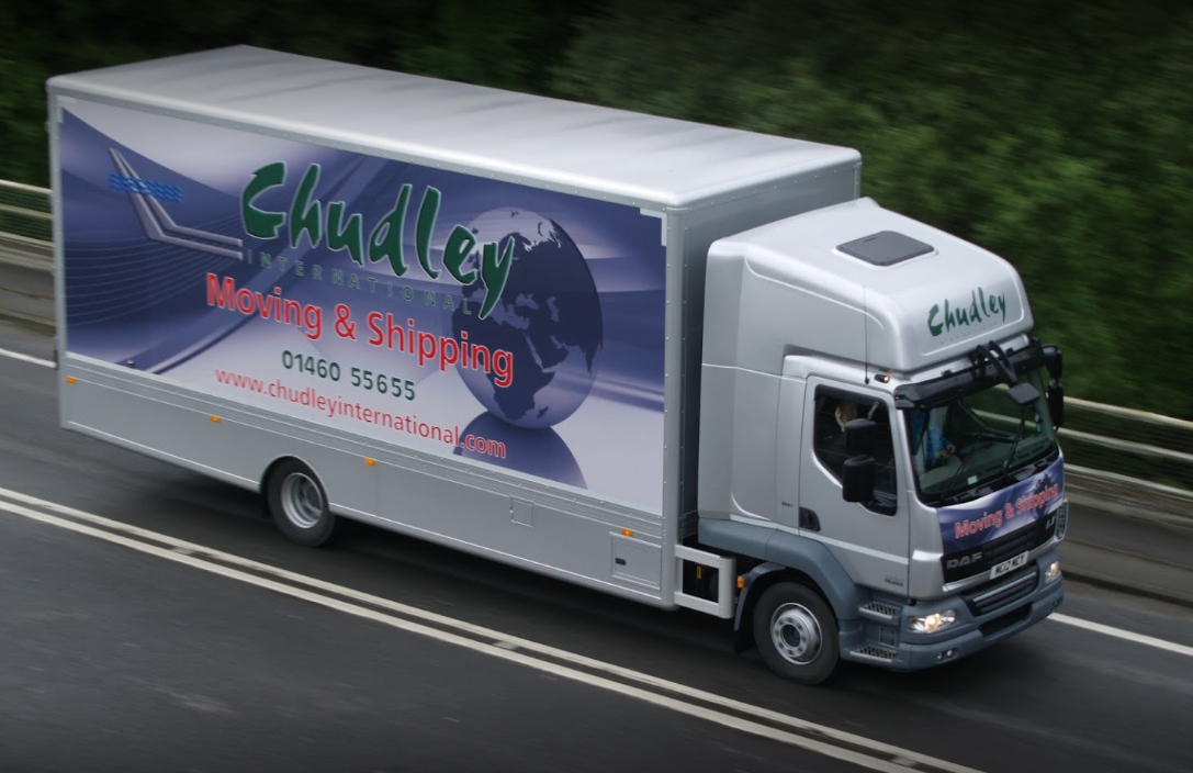 chudley international moving and shipping van