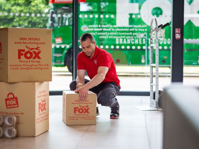 fox removals expert packing up items for moving